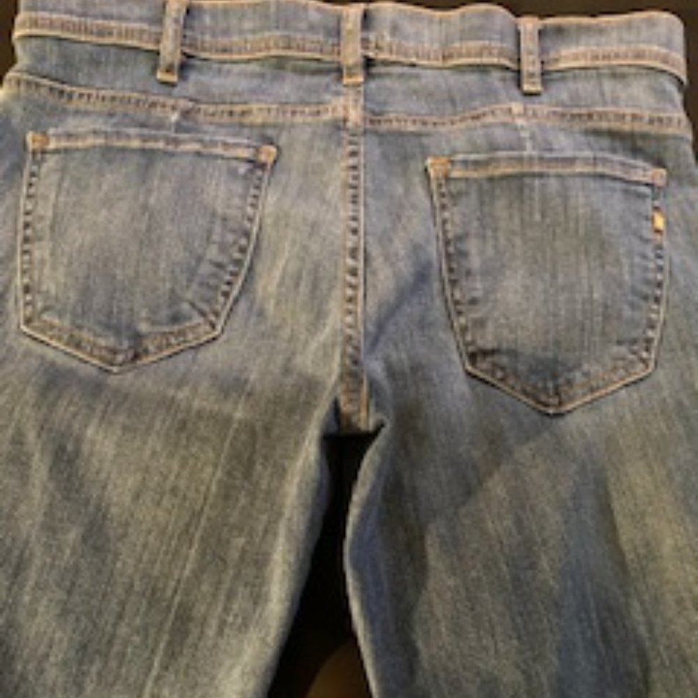 Genetic Denim 'Lost Boys' slim cropped cuffed stretch jean=clean med blue wash - Picture 4 of 13